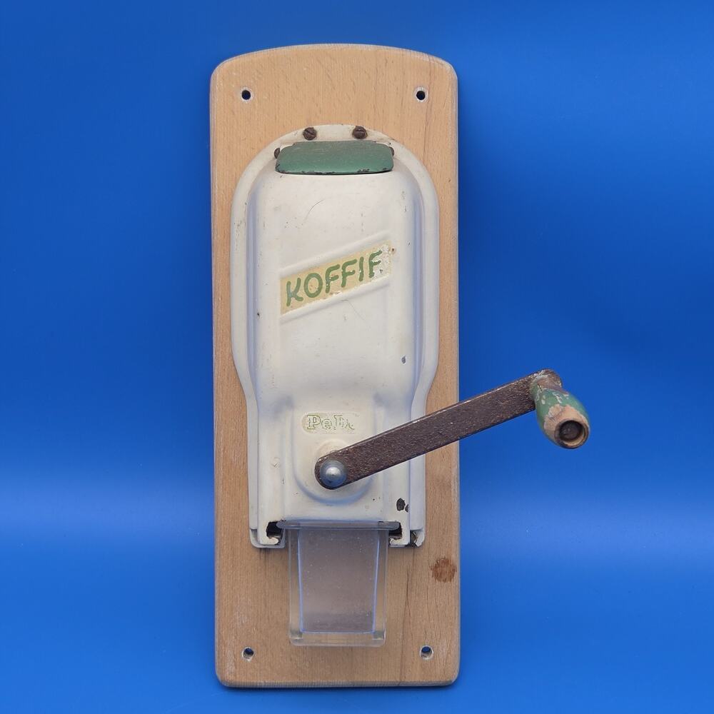 Vintage 1950s PeDe KOFFIE Wall Mount Coffee Grinder Germany Dutch MCM